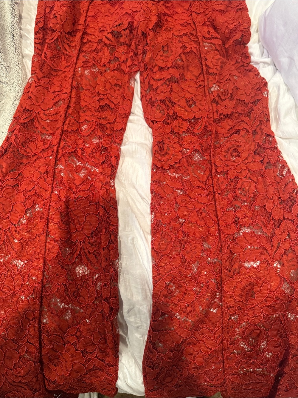 bebe Red Lace Two-Piece Set - Picture 6 of 9
